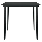 5-tlg. Garten-Essgruppe mit Kissen Grau Poly Rattan Glas