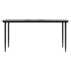 5-tlg. Garten-Essgruppe mit Kissen Braun Poly Rattan Glas