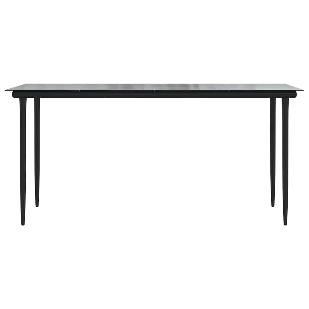 5-tlg. Garten-Essgruppe mit Kissen Braun Poly Rattan Glas