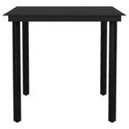 3-tlg. Garten-Essgruppe mit Kissen Braun Poly Rattan Glas