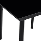5-tlg. Garten-Essgruppe mit Kissen Braun Poly Rattan Glas