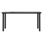 7-tlg. Garten-Essgruppe mit Kissen Braun Poly Rattan Glas