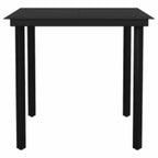 3-tlg. Garten-Essgruppe mit Kissen Braun Poly Rattan Glas