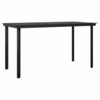 5-tlg. Garten-Essgruppe mit Kissen Braun Poly Rattan Glas
