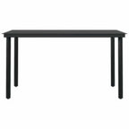 5-tlg. Garten-Essgruppe mit Kissen Braun Poly Rattan Glas