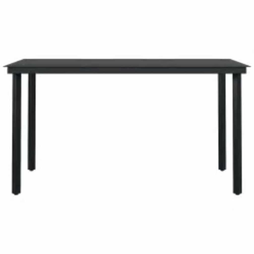 5-tlg. Garten-Essgruppe mit Kissen Braun Poly Rattan Glas