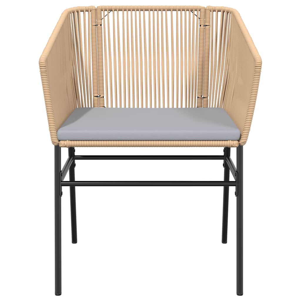 9-tlg. Garten-Essgruppe mit Kissen Braun Poly Rattan Glas