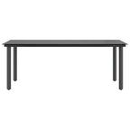 9-tlg. Garten-Essgruppe mit Kissen Braun Poly Rattan Glas