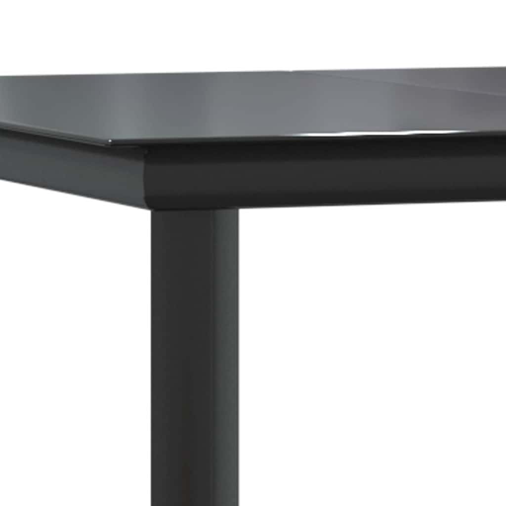 7-tlg. Garten-Essgruppe mit Kissen Grau Poly Rattan Glas