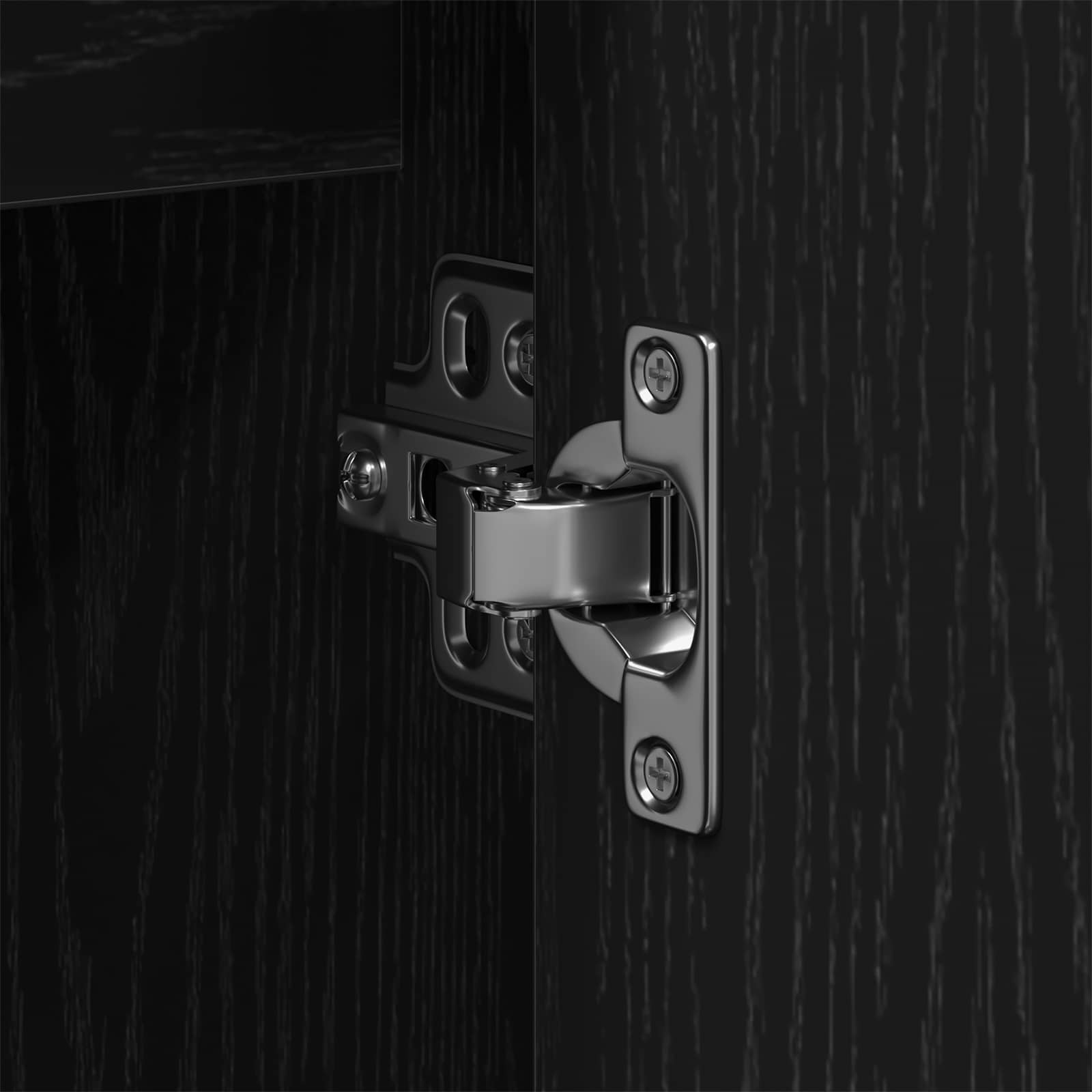 Badezimmermöbel-Set mit Regal 2 pcs Schwarz Holzwerkstoff