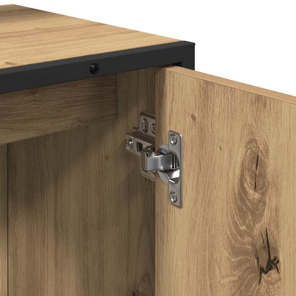 Badezimmermöbel-Set Wandmontiert 2 pcs Braun Holzwerkstoff
