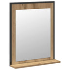 Badezimmermöbel-Set Wandmontiert 2 pcs Braun Holzwerkstoff