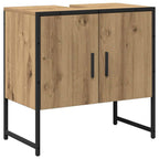 Badezimmermöbel-Set Wandmontiert 2 pcs Braun Holzwerkstoff