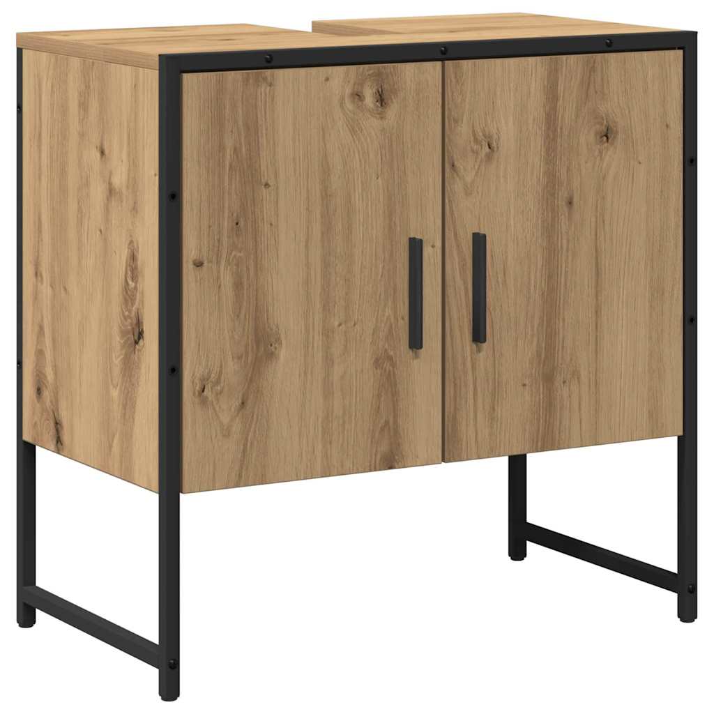 Badezimmermöbel-Set Wandmontiert 2 pcs Braun Holzwerkstoff