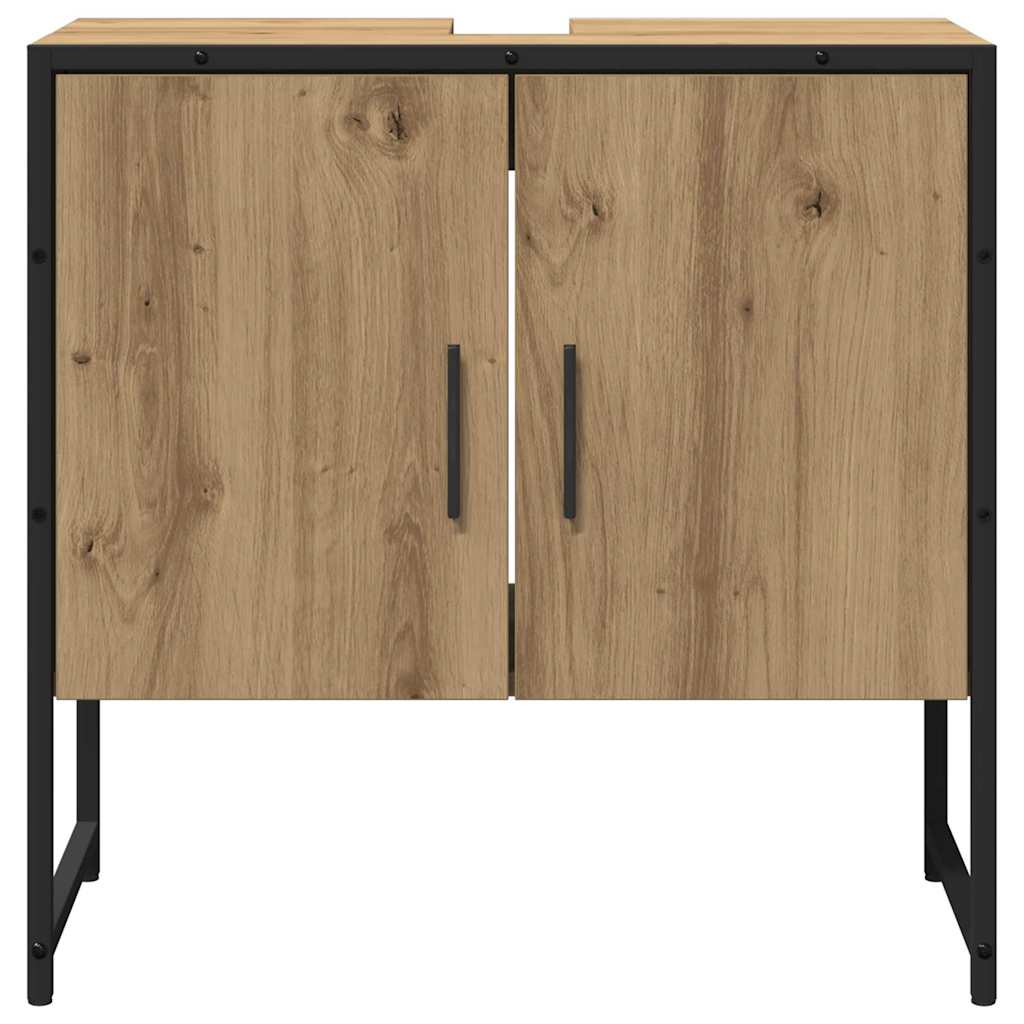 Badezimmermöbel-Set Wandmontiert 2 pcs Braun Holzwerkstoff
