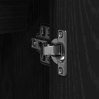 Badezimmermöbel-Set Wandmontiert 2 pcs Schwarz Holzwerkstoff