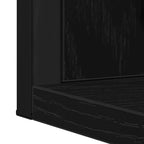 Badezimmermöbel-Set Wandmontiert 2 pcs Schwarz Holzwerkstoff