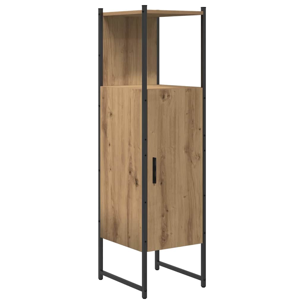 Badezimmermöbel-Set mit Regal mit Tür 3 pcs Braun Holzwerkstoff