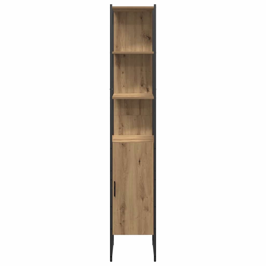 Badezimmermöbel-Set mit Regal mit Tür 3 pcs Braun Holzwerkstoff