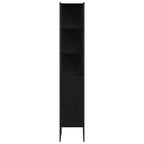 Badezimmermöbel-Set mit Regal 3 pcs Schwarz Holzwerkstoff
