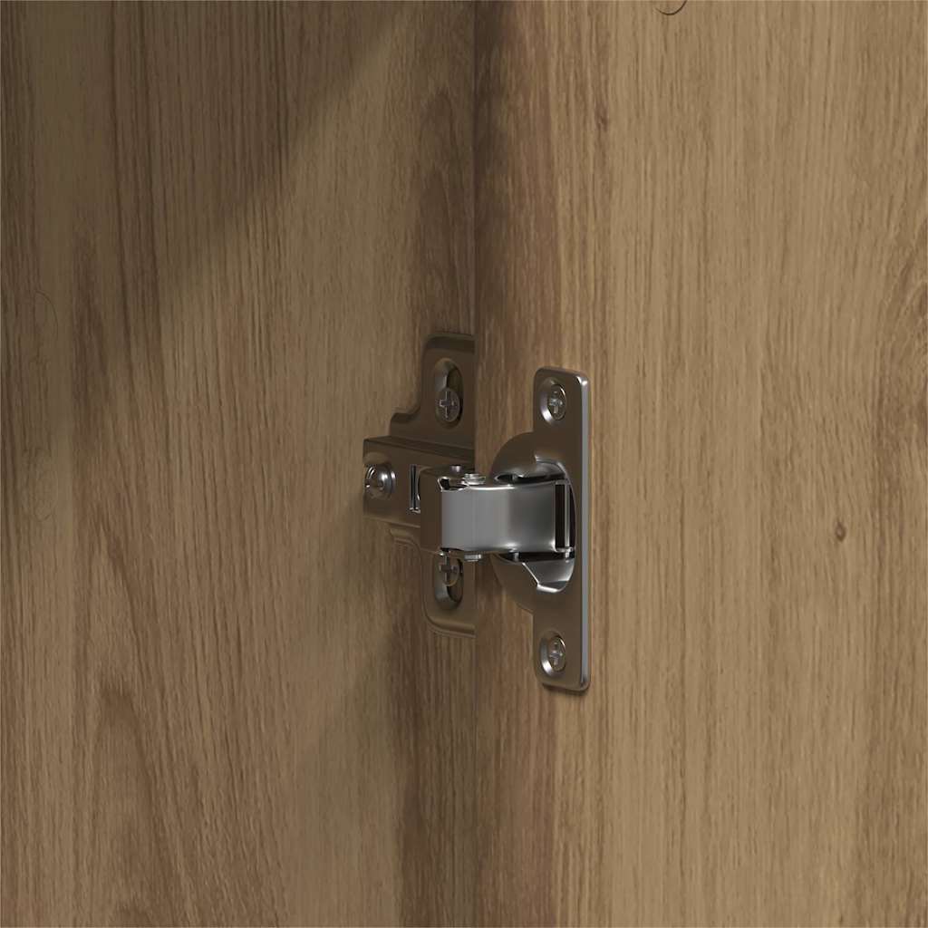 Badezimmermöbel-Set mit Regal mit Tür 3 pcs Braun Holzwerkstoff