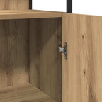 Badezimmermöbel-Set mit Regal mit Tür 3 pcs Braun Holzwerkstoff