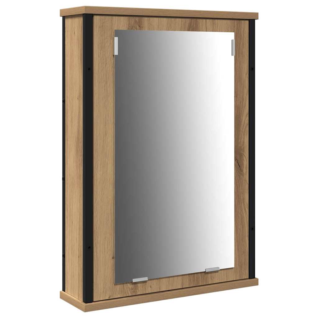Badezimmermöbel-Set mit Regal 3 pcs Artisan-Eiche Holzwerkstoff