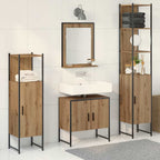 Badezimmermöbel Set mit Speicher 4 pcs Braun 33 x 33 x 185.5 cm
