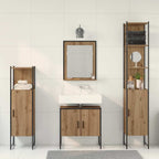 Badezimmermöbel Set mit Speicher 4 pcs Braun 33 x 33 x 185.5 cm