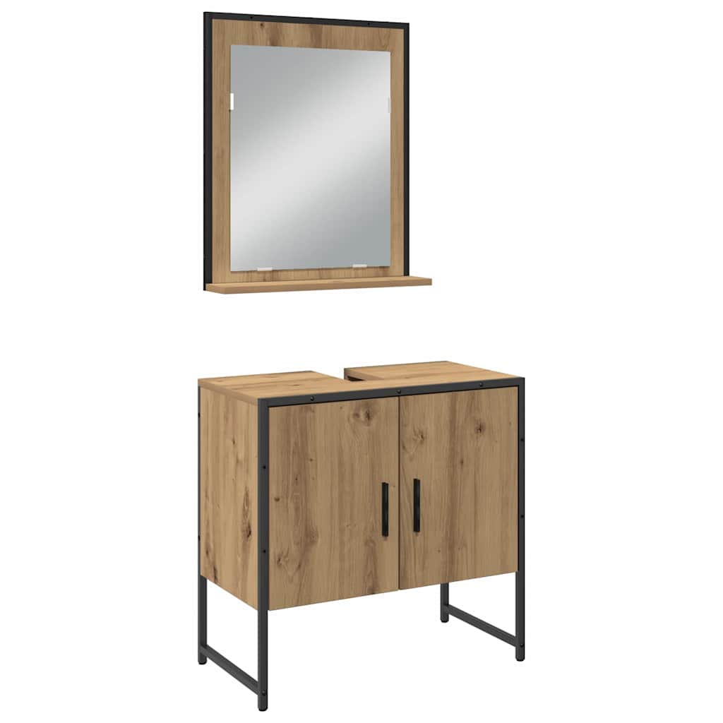 Badezimmermöbel Set mit Speicher 4 pcs Braun 33 x 33 x 185.5 cm