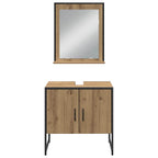 Badezimmermöbel Set mit Speicher 4 pcs Braun 33 x 33 x 185.5 cm