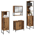 Badezimmermöbel Set mit Speicher 4 pcs Braun 33 x 33 x 185.5 cm