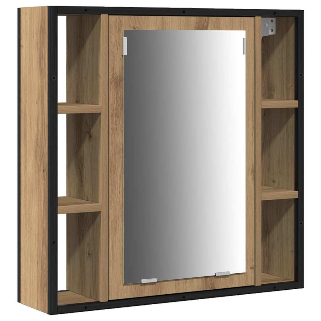 Badezimmermöbel-Set mit Regal 4 pcs Artisan-Eiche Holzwerkstoff