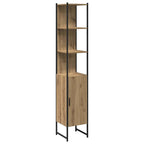 Badezimmermöbel-Set mit Regal 4 pcs Artisan-Eiche Holzwerkstoff