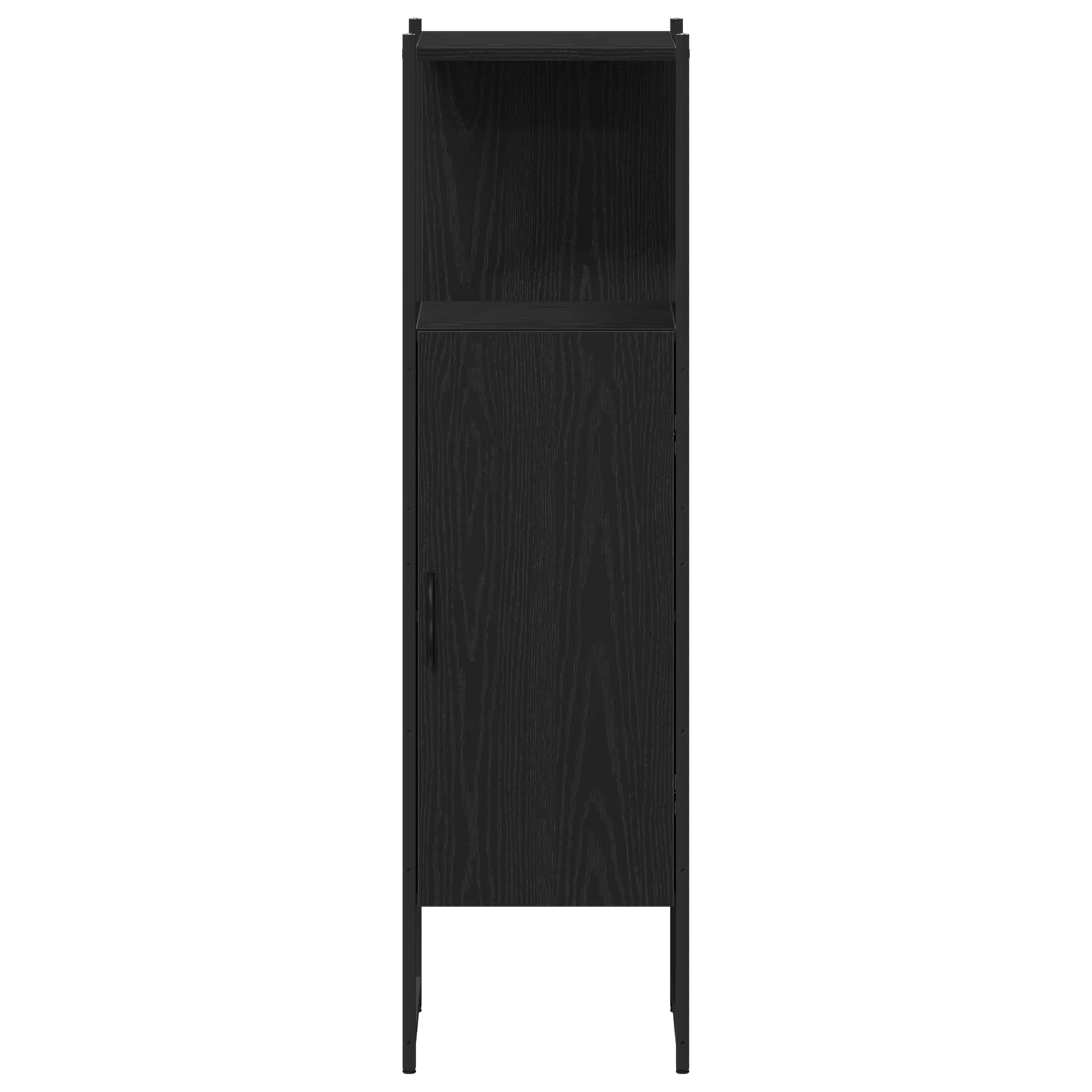Badezimmermöbel-Set mit Regal 4 pcs Schwarz Holzwerkstoff