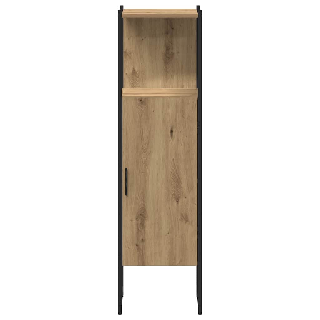 Badezimmermöbel-Set mit Regal mit Tür 4 pcs Braun Holzwerkstoff