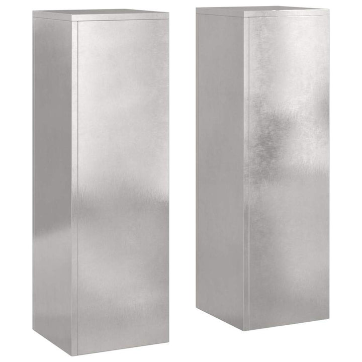 Pflanzenständer 2 pcs Silber 24 x 24 x 75 cm Edelstahl