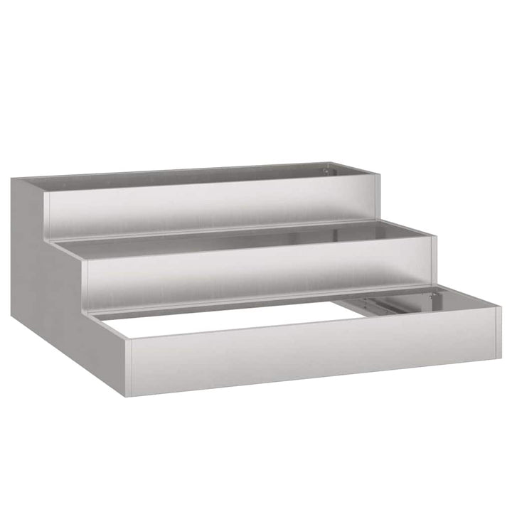 Gartenblumentopf Silber 90 x 90 x 35 cm Edelstahl
