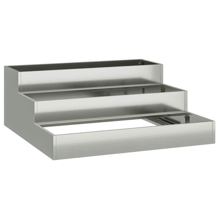 Gartenblumentopf Silber 90 x 90 x 35 cm Verzinkter Stahl