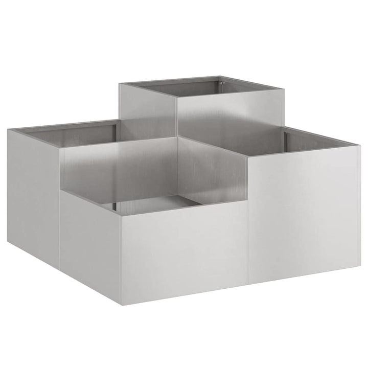 Gartenblumentopf Silber 80 x 80 x 48 cm Edelstahl