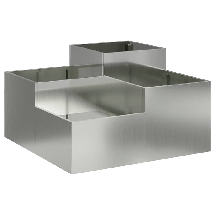 Gartenblumentopf Silber 80 x 80 x 48 cm Verzinkter Stahl