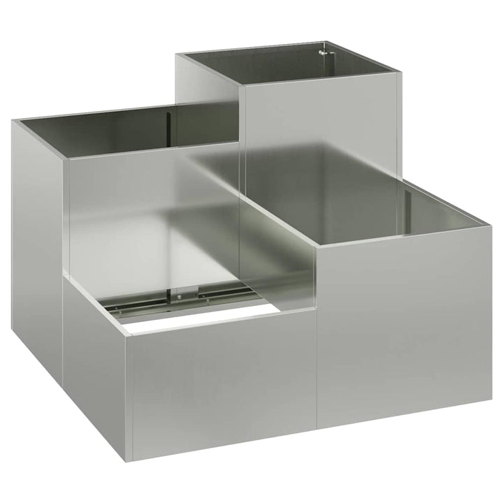 Gartenblumentopf Silber 100 x 100 x 60 cm Verzinkter Stahl