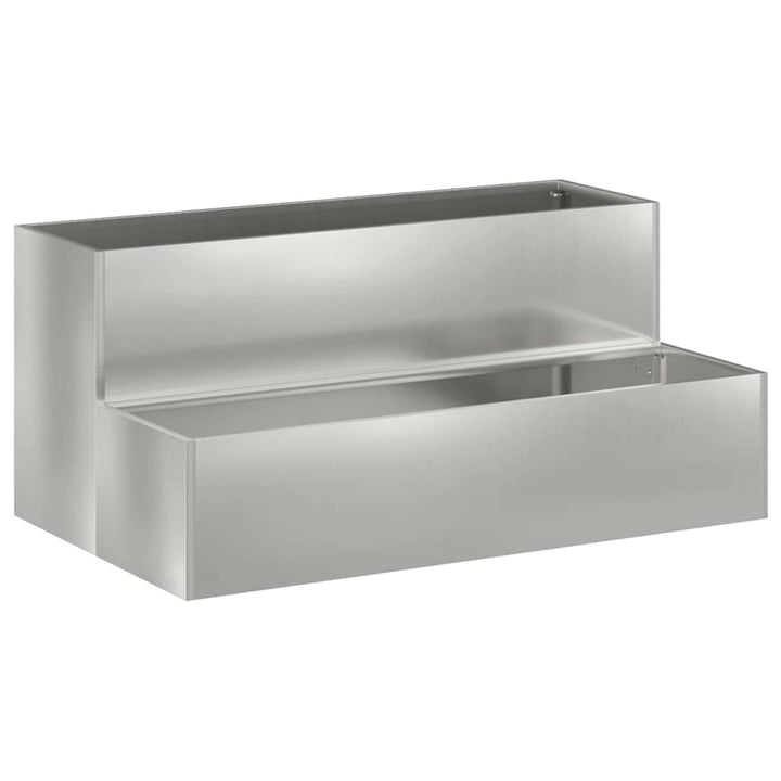 Gartenblumentopf Silber 100 x 60 x 45 cm Verzinkter Stahl