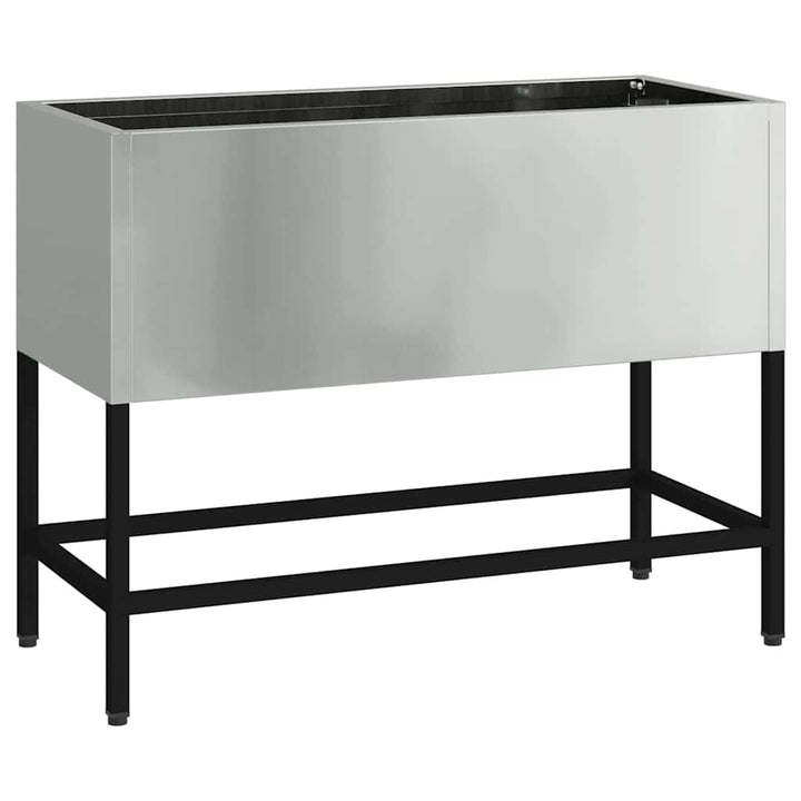Hochbeet Gartenpflanzer Silber 60 x 26 x 45 cm Verzinkter Stahl