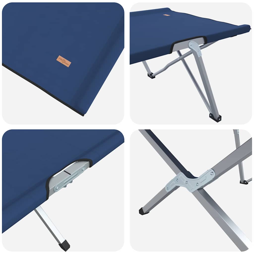 Klapp Schlafbett fürs Camping Blau 194 x 62,5 x 42,5 cm