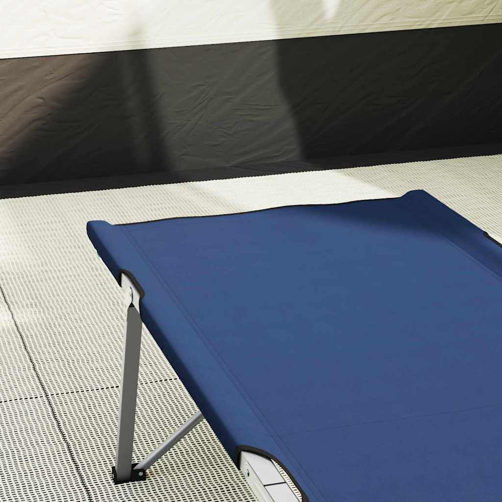 Klapp Schlafbett fürs Camping Blau 194 x 62,5 x 42,5 cm