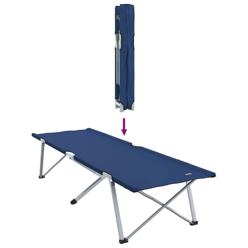 Klapp Schlafbett fürs Camping Blau 194 x 62,5 x 42,5 cm