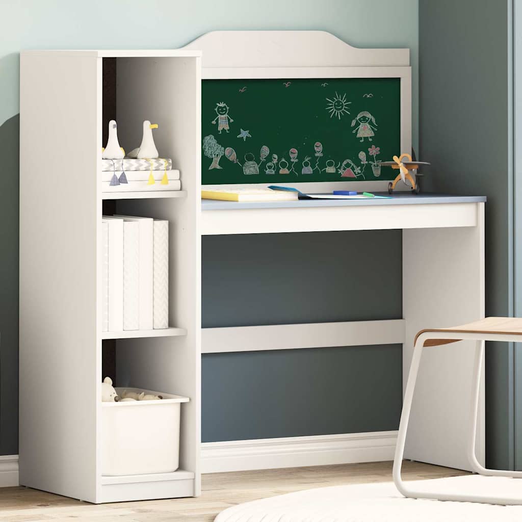 Schreibtisch mit offener Ablage und Kreidetafel mit Regal ROROS