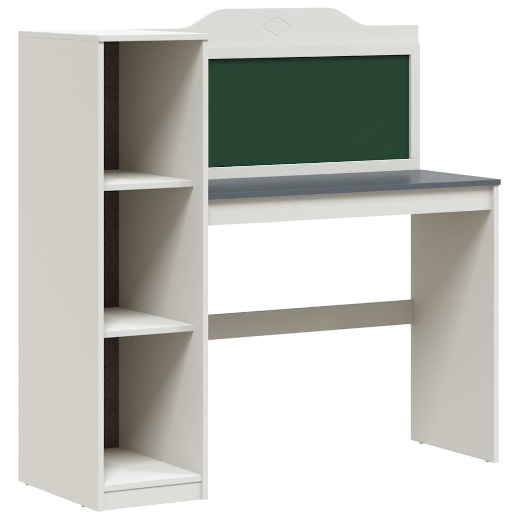 Schreibtisch mit offener Ablage und Kreidetafel mit Regal ROROS