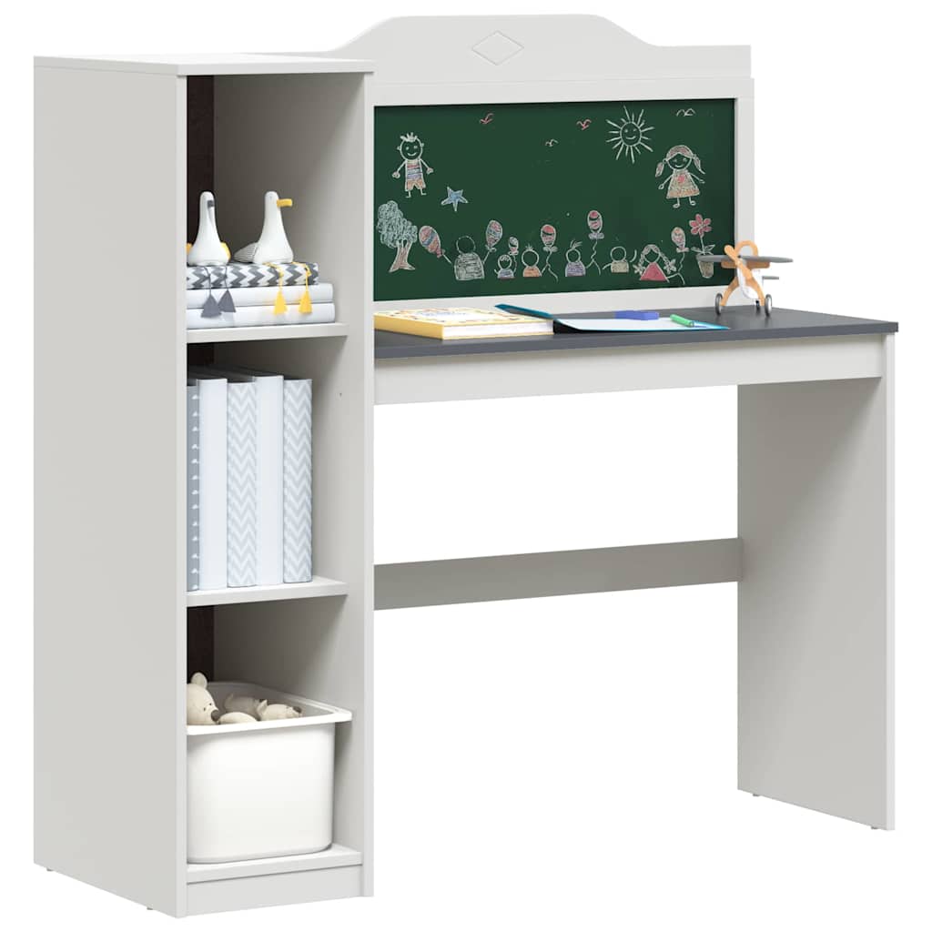 Schreibtisch mit offener Ablage und Kreidetafel mit Regal ROROS